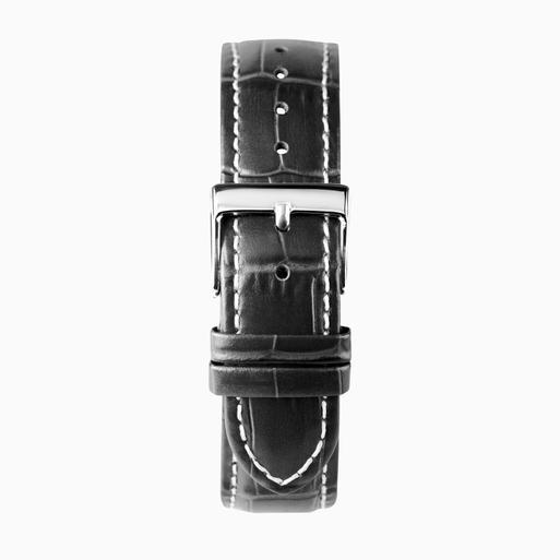 Sekonda Archer Men's Watch | Silver Alloy Case & Black Leather Strap with Silver Dial | 30235