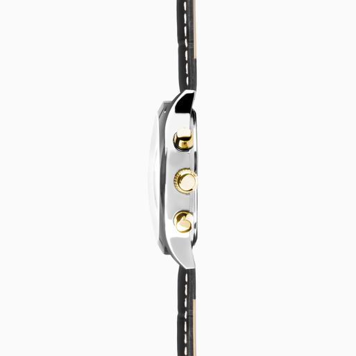 Sekonda Archer Men's Watch | Silver Alloy Case & Black Leather Strap with Silver Dial | 30235