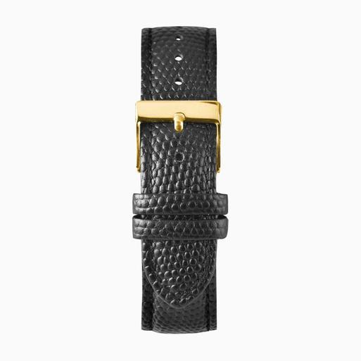 Sekonda Archer Men's Watch | Gold Alloy Case & Black Leather Strap with Black Dial | 30237
