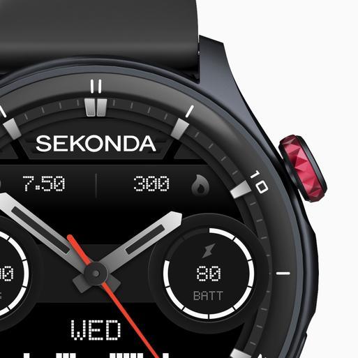 Sekonda Active Pro Smart Watch | Black Alloy Case & Black Silicone Strap | 30239