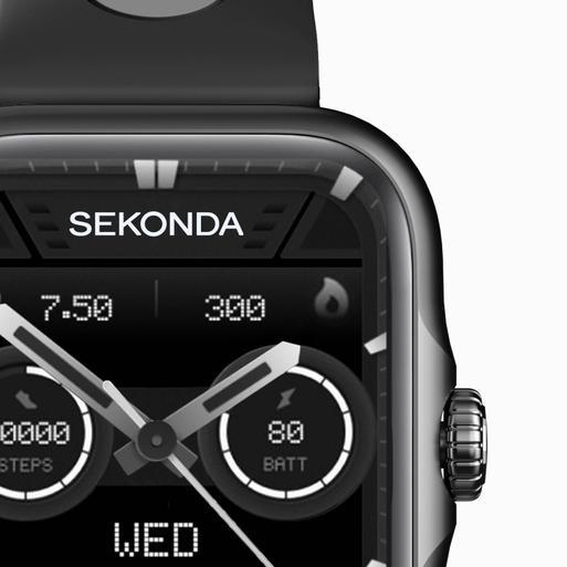 Sekonda Motion Pro GPS Smart Watch | Black Alloy Case & Black Silicone Strap | 30240