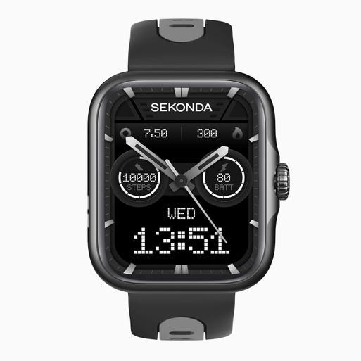 Sekonda Motion Pro GPS Smart Watch | Black Alloy Case & Black Silicone Strap | 30240