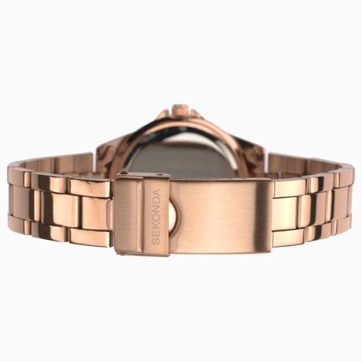 Sekonda Charlotte Ladies Watch | Rose Gold Case & Alloy Bracelet with Ruby Dial | 40290