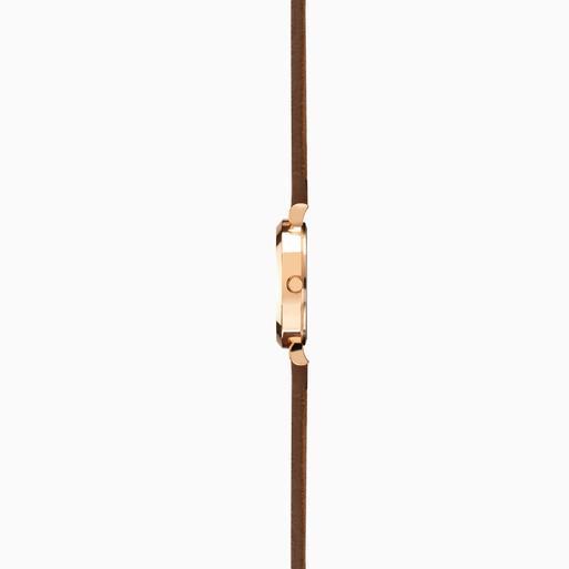 Sekonda Minimal Ladies Watch | Rose Gold Case & PU Strap with Brown Dial | 40299