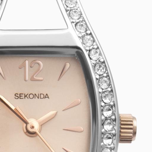 Sekonda silver and rose gold watch new arrivals