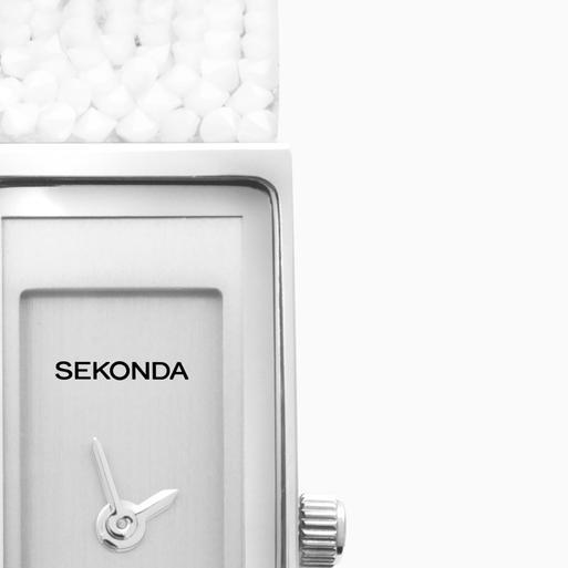 Sekonda Pastel Rocks Ladies Watch | Silver Case & Brass Bracelet with Silver Dial | 40374