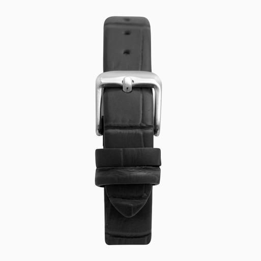Sekonda 1970s Ladies Watch | Silver Case & Black Leather Strap with Red Dial | 40376