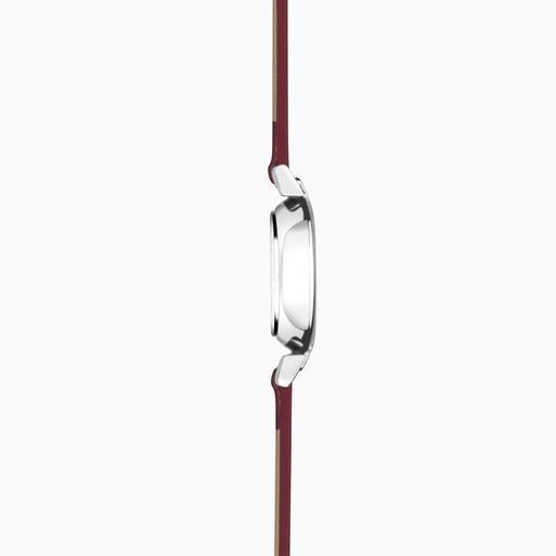 Sekonda Ladies Watch | Silver Case & Burgundy Leather Strap with Burgundy Dial | 40384