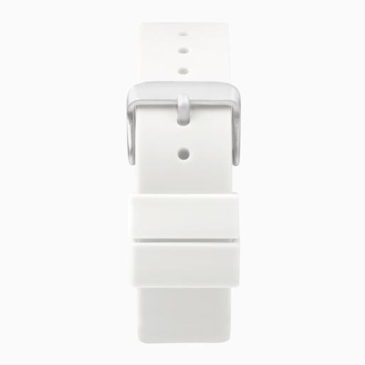 Sekonda Palette Ladies Watch | Silver Case & White Silicone Strap with White Dial | 40390