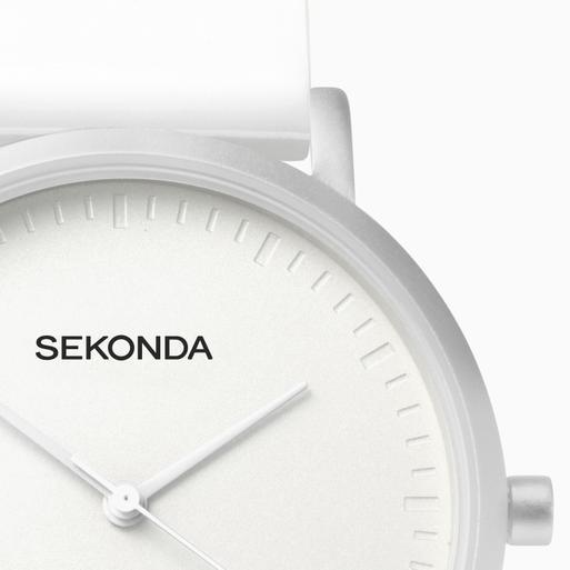 Sekonda Palette Ladies Watch | Silver Case & White Silicone Strap with White Dial | 40390