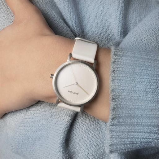 Sekonda Palette Ladies Watch | Silver Case & White Silicone Strap with White Dial | 40390