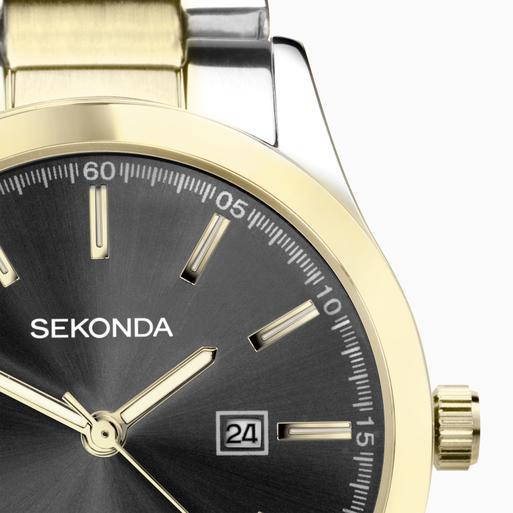 Sekonda Taylor Ladies Watch | Two Tone Case & Stainless Steel Bracelet with Grey Dial | 40429