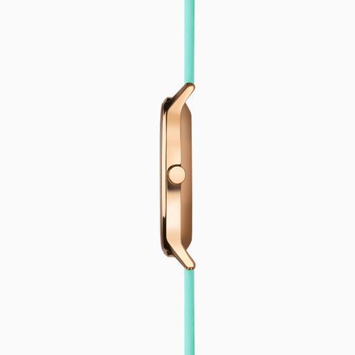Sekonda Flex Smart Watch | Rose Gold Case & Turquoise Silicone Strap | 40443