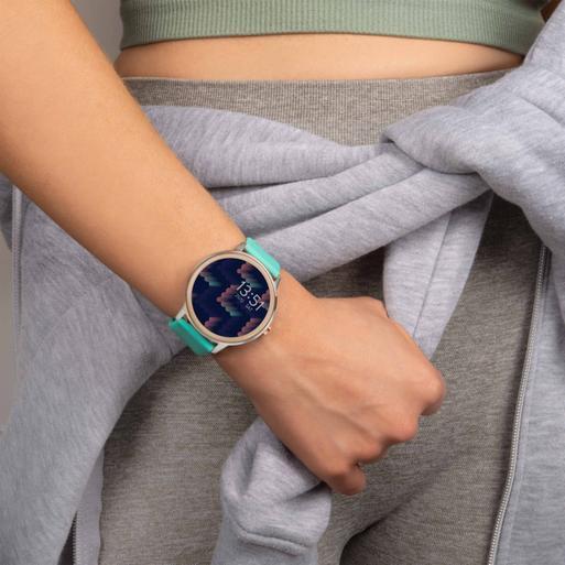 Sekonda Flex Smart Watch | Silver Case & Turquoise Silicone Strap | 40450