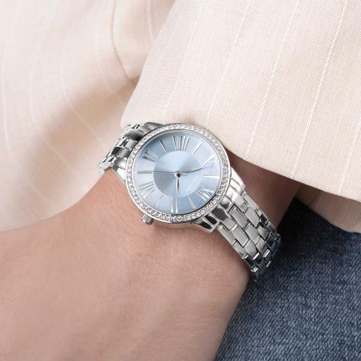 Sekonda Charlotte Ladies Watch | Silver Case & Alloy Bracelet with Blue Dial | 40478