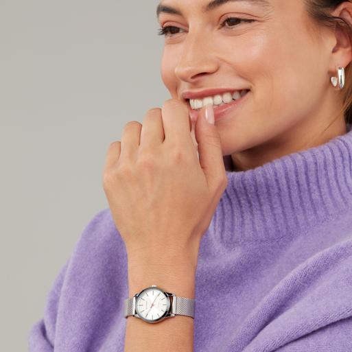 Sekonda Nordic Ladies Watch | Silver Case & Stainless Steel Mesh Bracelet with Silver Dial | 40488