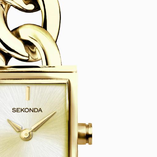 Sekonda Claudia Ladies Watch | Gold Case & Brass Bracelet with Champagne Dial | 40519