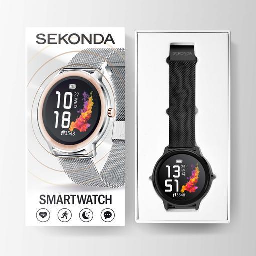 Sekonda Flex Smart Watch | Black Case & Mesh Strap | 40529