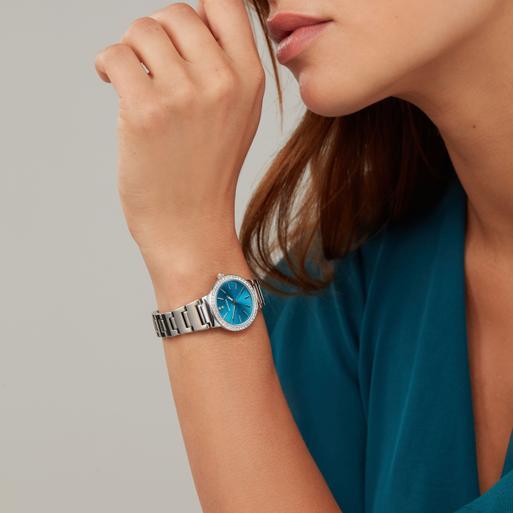 Sekonda Amelia Ladies Watch | Silver Case & Alloy Bracelet with Blue Dial | 40538