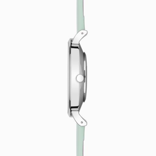 Sekonda Minimal Ladies Watch | Silver Alloy Case & Green Leather Strap with Green Dial | 40608