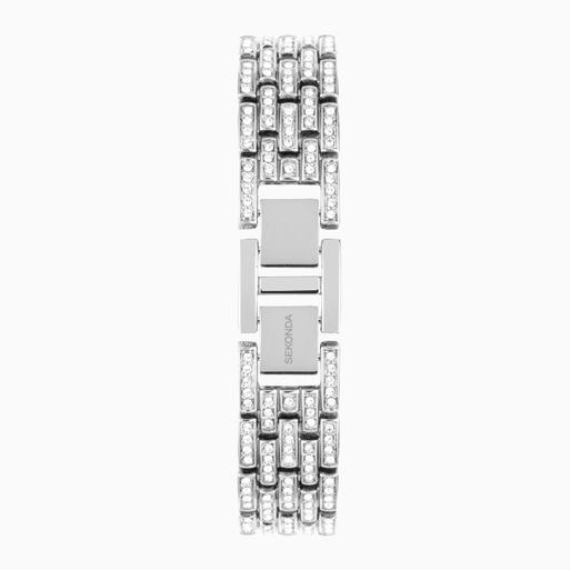Sekonda Monica Ladies Watch | Silver Alloy Case & Full Stone Set Bracelet with White Dial | 40660