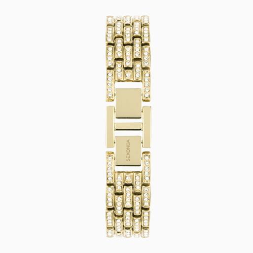 Sekonda Monica Ladies Watch | Gold Alloy Case & Full Stone Set Bracelet with White Dial | 40661