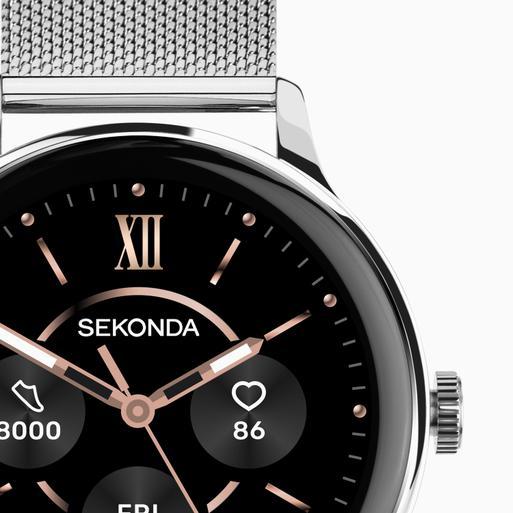 Sekonda Flex Plus Smart Calling Watch | Silver Alloy Case & Stainless Steel Mesh Strap | 40664