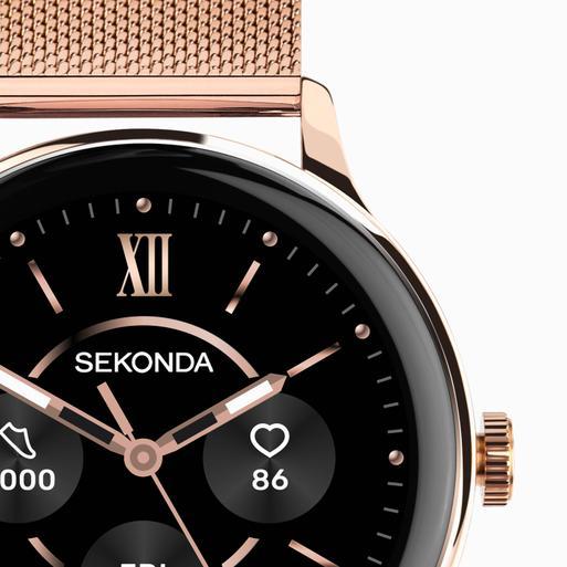 Sekonda Flex Plus Smart Calling Watch | Rose Gold Alloy Case & Stainless Steel Mesh Strap | 40665