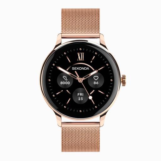 Sekonda Flex Plus Smart Calling Watch | Rose Gold Alloy Case & Stainless Steel Mesh Strap | 40665
