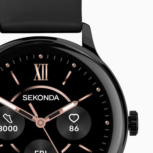 Sekonda Flex Plus Smart Calling Watch | Black Alloy Case & Black Silicone Strap | 40666