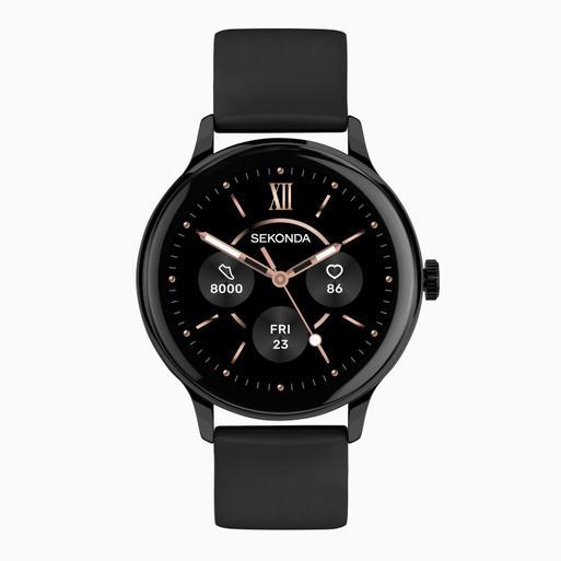 Sekonda Flex Plus Smart Calling Watch | Black Alloy Case & Black Silicone Strap | 40666