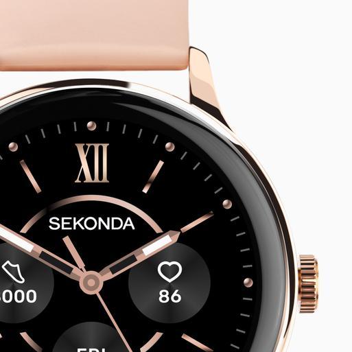 Sekonda Flex Plus Smart Calling Watch | Rose Gold Alloy Case & Pink Silicone Strap | 40667