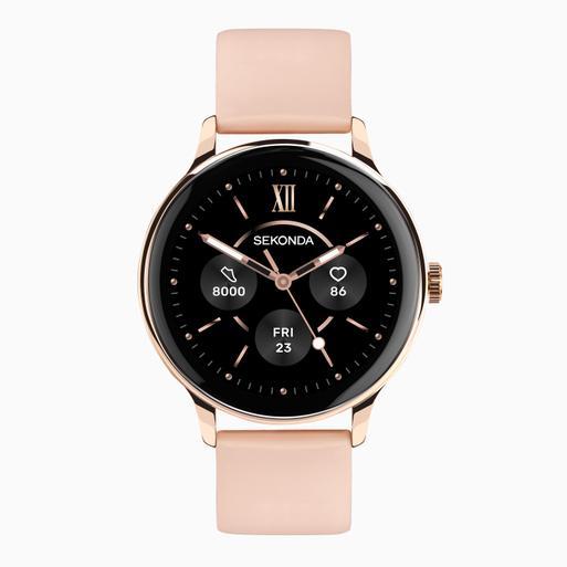 Sekonda Flex Plus Smart Calling Watch | Rose Gold Alloy Case & Pink Silicone Strap | 40667