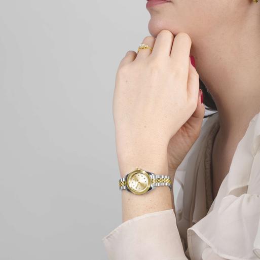 Sekonda Francis Ladies Watch | Two Tone Alloy Case & Stainless Steel Bracelet with Champagne Dial | 40690