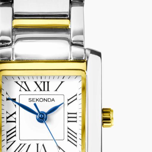 Sekonda Montreal Ladies Watch | Two Tone Alloy Case & Bracelet with White Dial | 40703