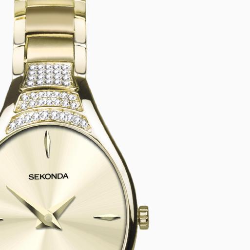 Sekonda 1199 Gold Plated Bracelet Watch - W31348 | F.Hinds Jewellers