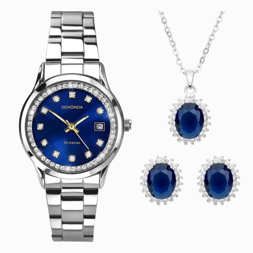 Sekonda Aurora Ladies Watch (40629) – Round | Black Alloy Bracelet | Black  Dial | Dress collection | Sekonda