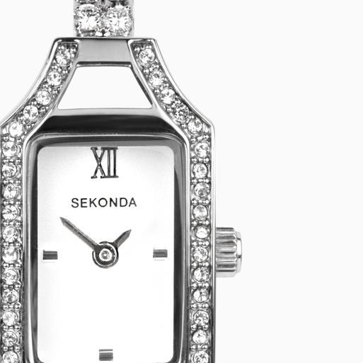 Sekonda Gatsby Ladies Watch Gift Set | Silver Alloy Case & Bracelet with Silver Dial | 49055