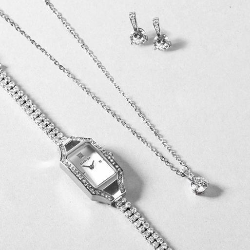 Sekonda Gatsby Ladies Watch Gift Set | Silver Alloy Case & Bracelet with Silver Dial | 49055
