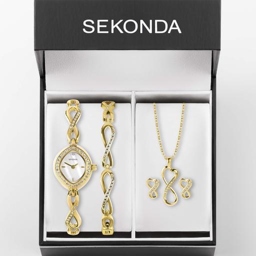 Sekonda watch necklace set cheap