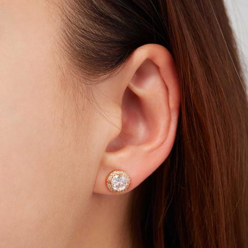 Stud Earrings Sekonda Earrings Rose Gold Stud Earrings