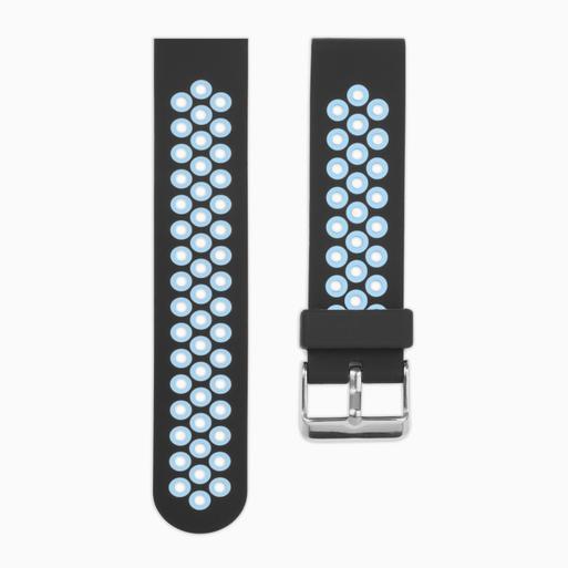 Sekonda Blue Dot & Black Silicone 20mm Strap