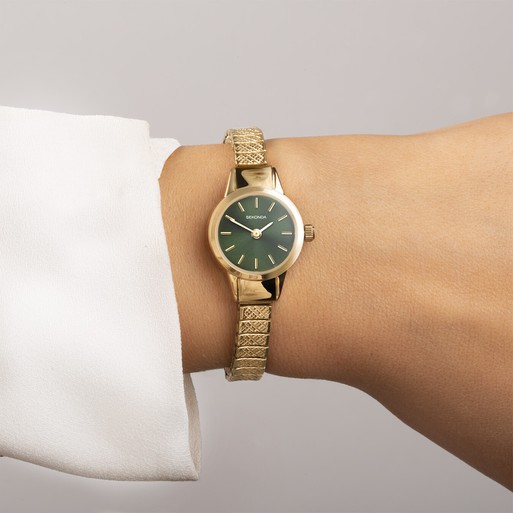Amazon.com: Sekonda Monica Ladies 20mm Quartz Watch, Gold Alloy Case &  Bracelet with Stone Set Bezel & White Dial 40642 : Clothing, Shoes & Jewelry