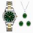 Sekonda Catherine Ladies Watch Gift Set | Silver Alloy Case & Two Tone Stainless Steel Bracelet with Green Mother of Pearl Dial | 49038